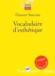 Vocabulaire d'esthétique