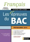 Les épreuves du bac, français : classe des lycées/ Nathan / 2019