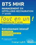 BTS MHR Management en Hôtellerie-Restauration ; Tout en un, programme de 1re année - Ellipses