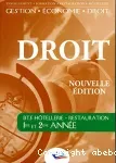 Droit nouvelle édition BTS Hôtellerie-restauration 1ère et 2ème Année / BPI /2014